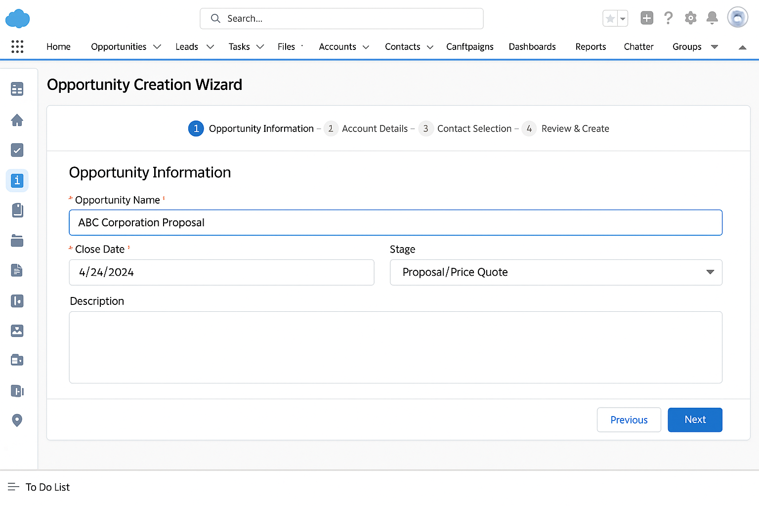 Tailored page layouts and actions